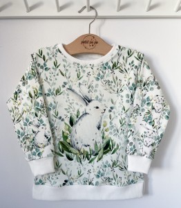 Bluza dresowa z panelem - Polny zajączek