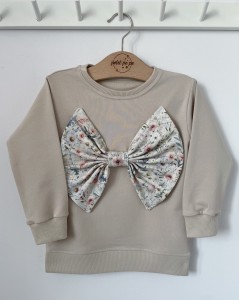 Bluza dresowa z kokardą - Vintage flowers