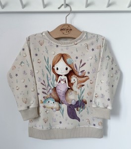 Bluza dresowa z panelem - Mermaid friends