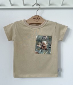 Koszulka jersey z kieszonką - Spring forest