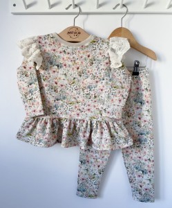 Zestaw bluzeczka z baskinką  + getry - Bloom boom