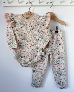 Zestaw dresowy getry + body - Bloom boom