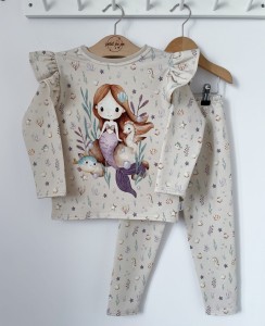 Zestaw dresowy getry + bluzka - Mermaid friends