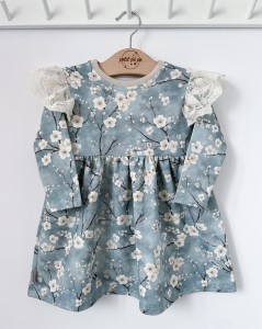 Sukienka z dresówki - Floral sky