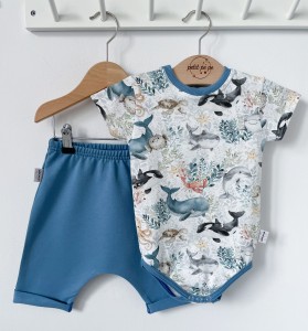 Zestaw spodnie + body- Podwodna przygoda