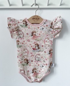 Body z cienkiej dzianiny jersey lux - Bajkowy ogród