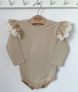 Body z cienkiej dzianiny jersey - Beige