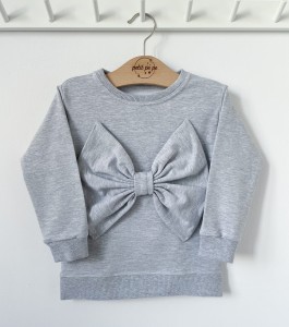 Bluza dresowa z kokardą - Grey