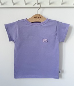 Koszulka jersey z kokardką - Fiolet