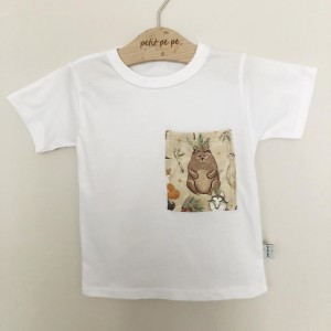 Koszulka jersey z kieszonką - biała 2