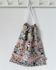 Worek do przedszkola/ szkoły- Sweet sawanna (falbanki)