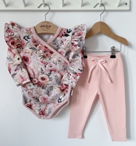 Zestaw spodenki + body kopertowe Sweet rose