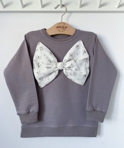 Bluza dresowa z kokardą - Flowers