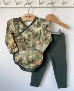 Zestaw dziecięcy - spodenki + body kopertowe Górska panorama