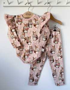 Zestaw dresowy getry + body - Wiewióreczka