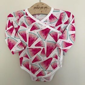 Body kopertowe z cienkiej dzianiny jersey - arbuzy