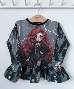 Bluzeczka z baskinką i panelem - Czarodziejki