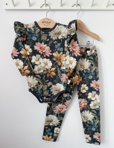 Zestaw dresowy getry + body - Flora