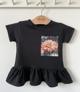 Bluzeczka z baskinką z kieszonką- Flora