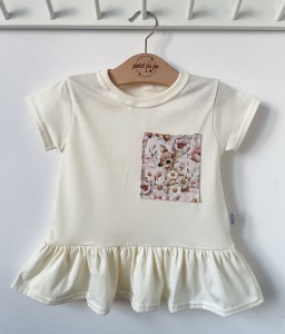 Bluzeczka z baskinką z kieszonką- Bajeczny ogród