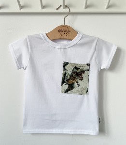 Koszulka jersey z kieszonką - Dinosaur