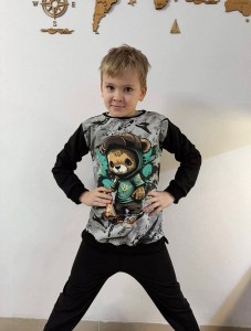 Bluza dresowa z panelem  - Skater boy