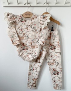 Zestaw dresowy getry + body - Słodka gromadka