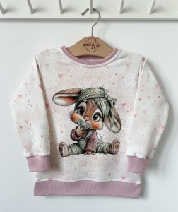 Bluza dresowa z panelem i rozcięciami - Baby bunny