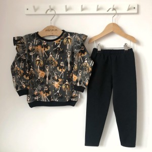 Zestaw dresowy getry + bluza - tajemnicza tancerka