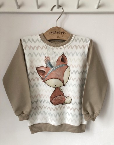 Bluza dziecięca z panelem - lisek2.jpg