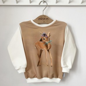 Bluza dresowa z panelem - bambi