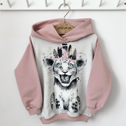 Bluza dziecięca - boho tiger pinky.jpg